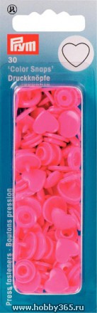 Кнопки "Color Snaps", сердце, розовый Prym, арт. 393347